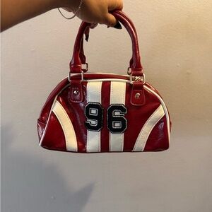 Red and White Women's Handbag